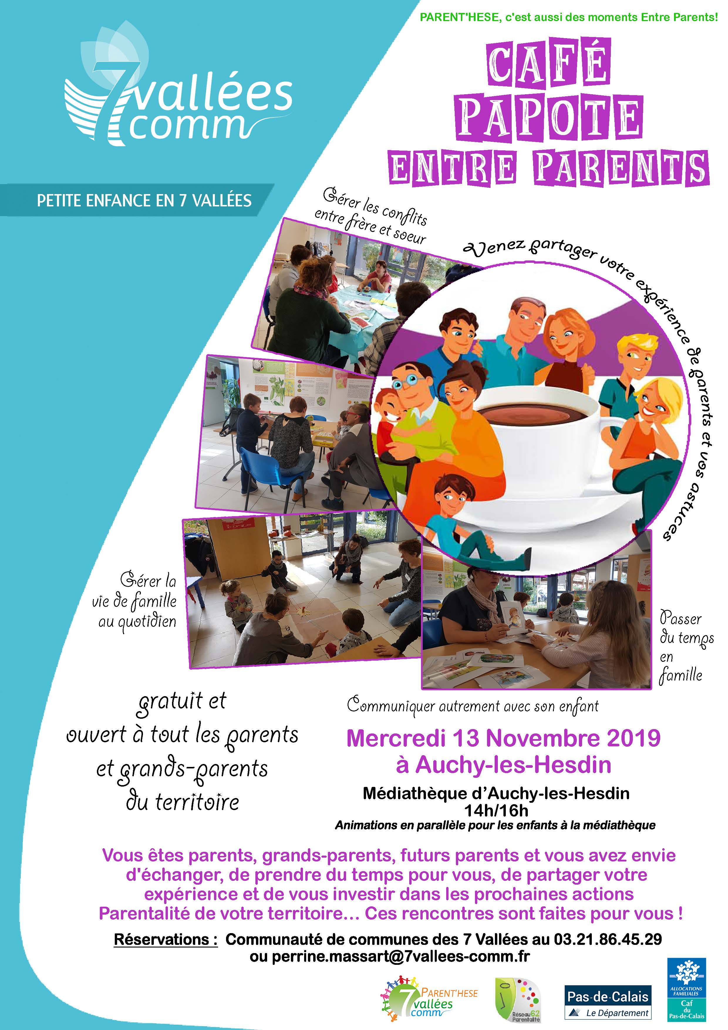 Café Papote entre Parents Nov 2019 Parent'hése