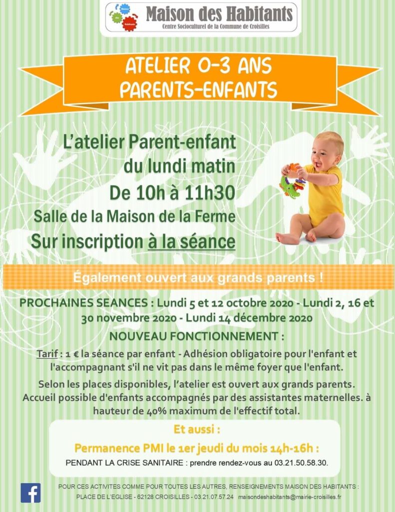 atelier parents où grands-parents et enfants 0-3 ans à la Maison des ...