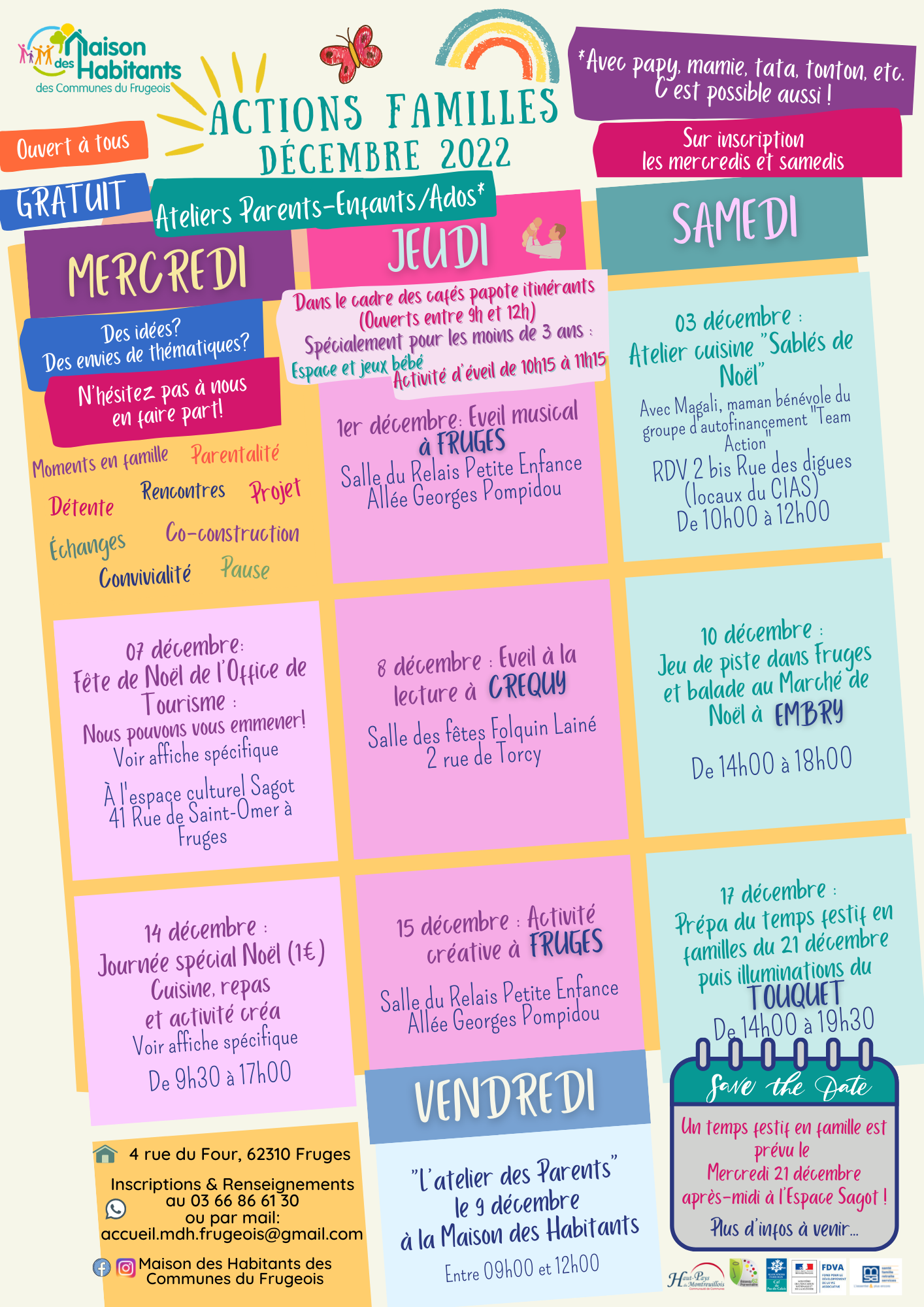 Découvrez le programme des actions familles de la Maison des Habitants ...