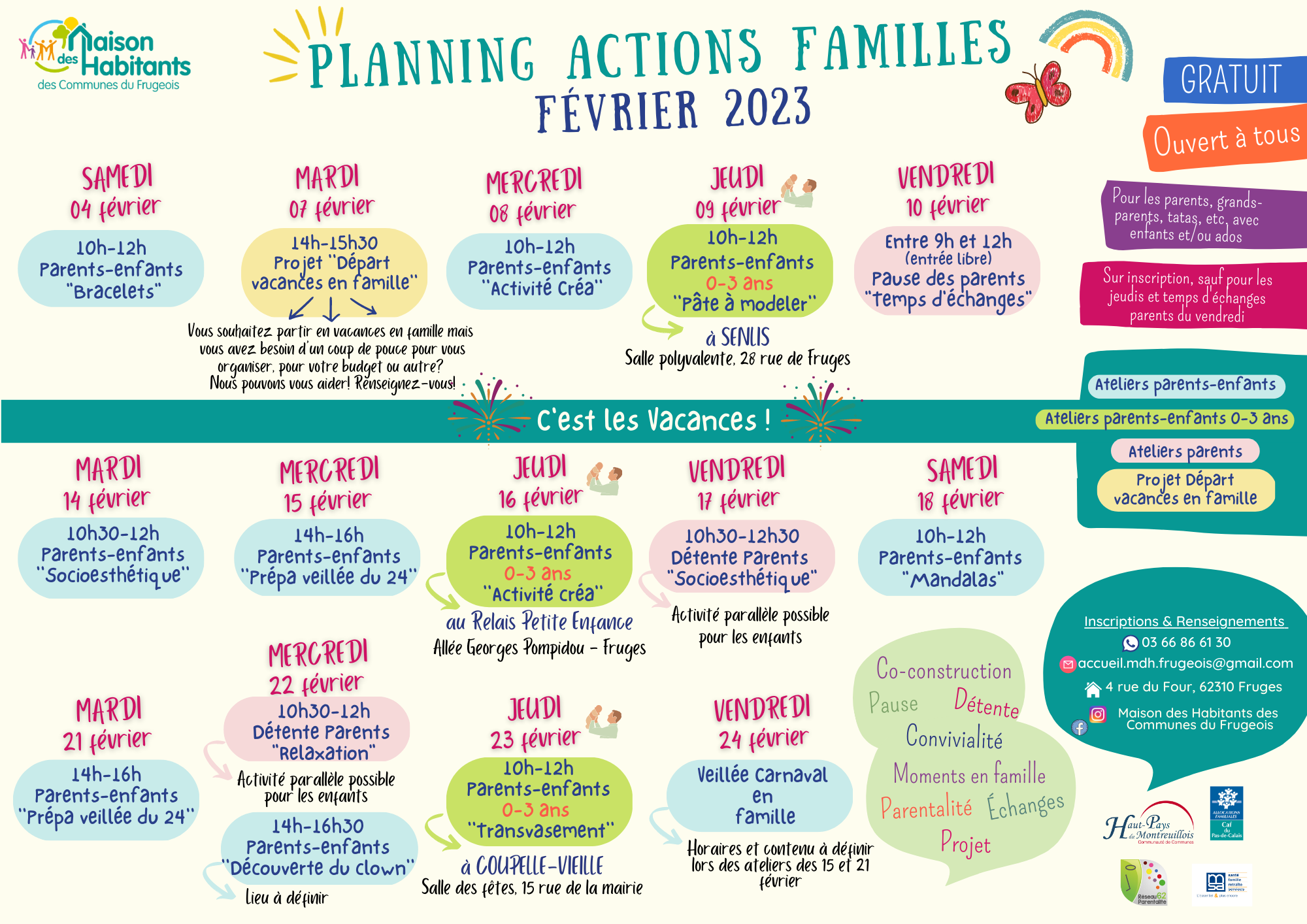 Découvrez le planning des actions familles de la Maison des Habitants ...