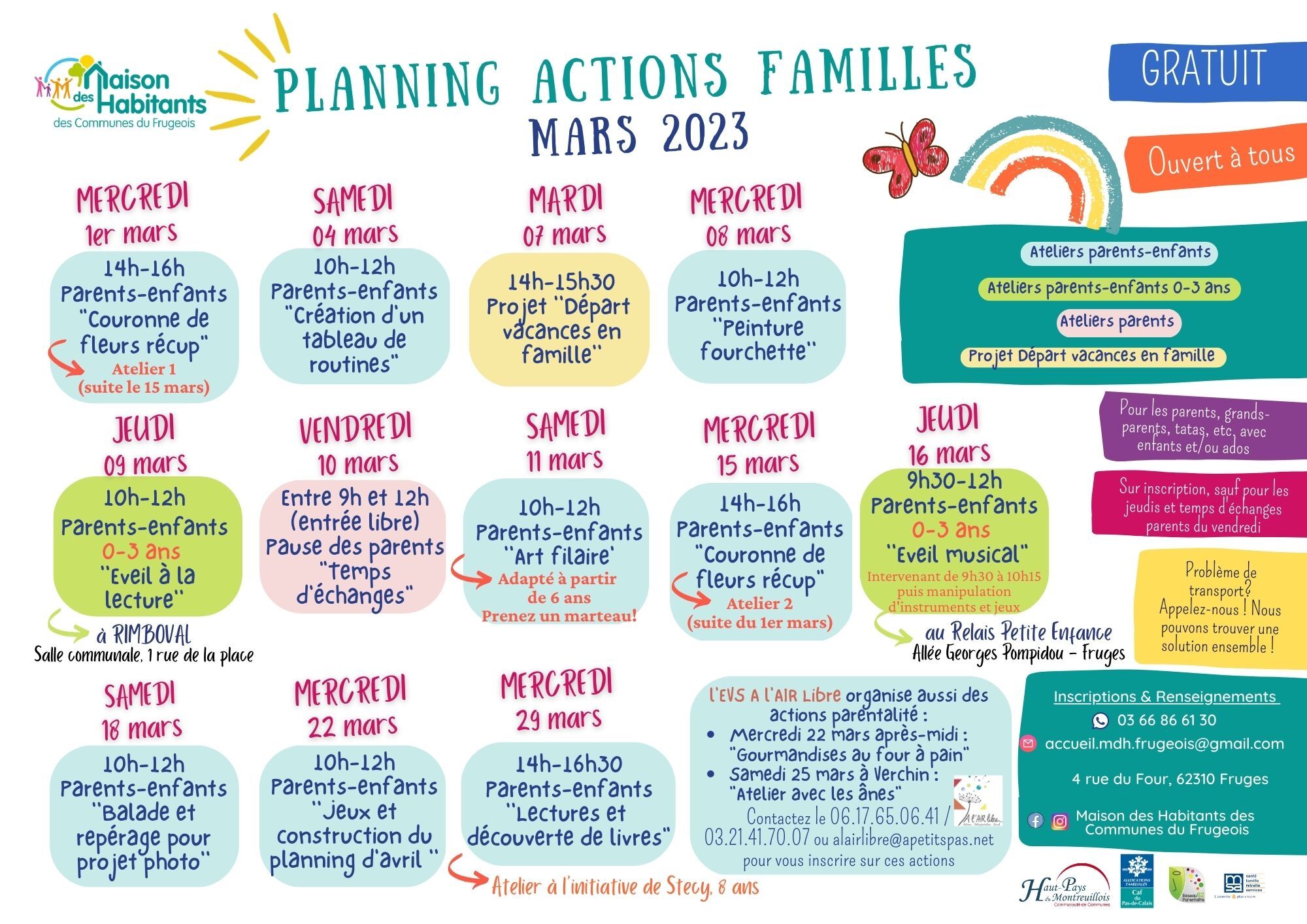 Découvrez le planning des actions familles de la Maison des Habitants ...