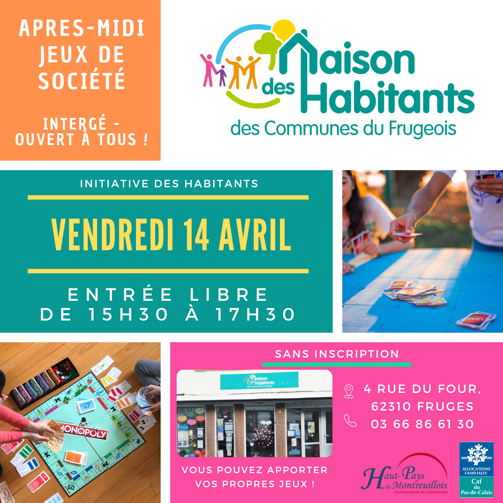 Découvrez le planning des actions familles d'avril 2023 de la Maison ...