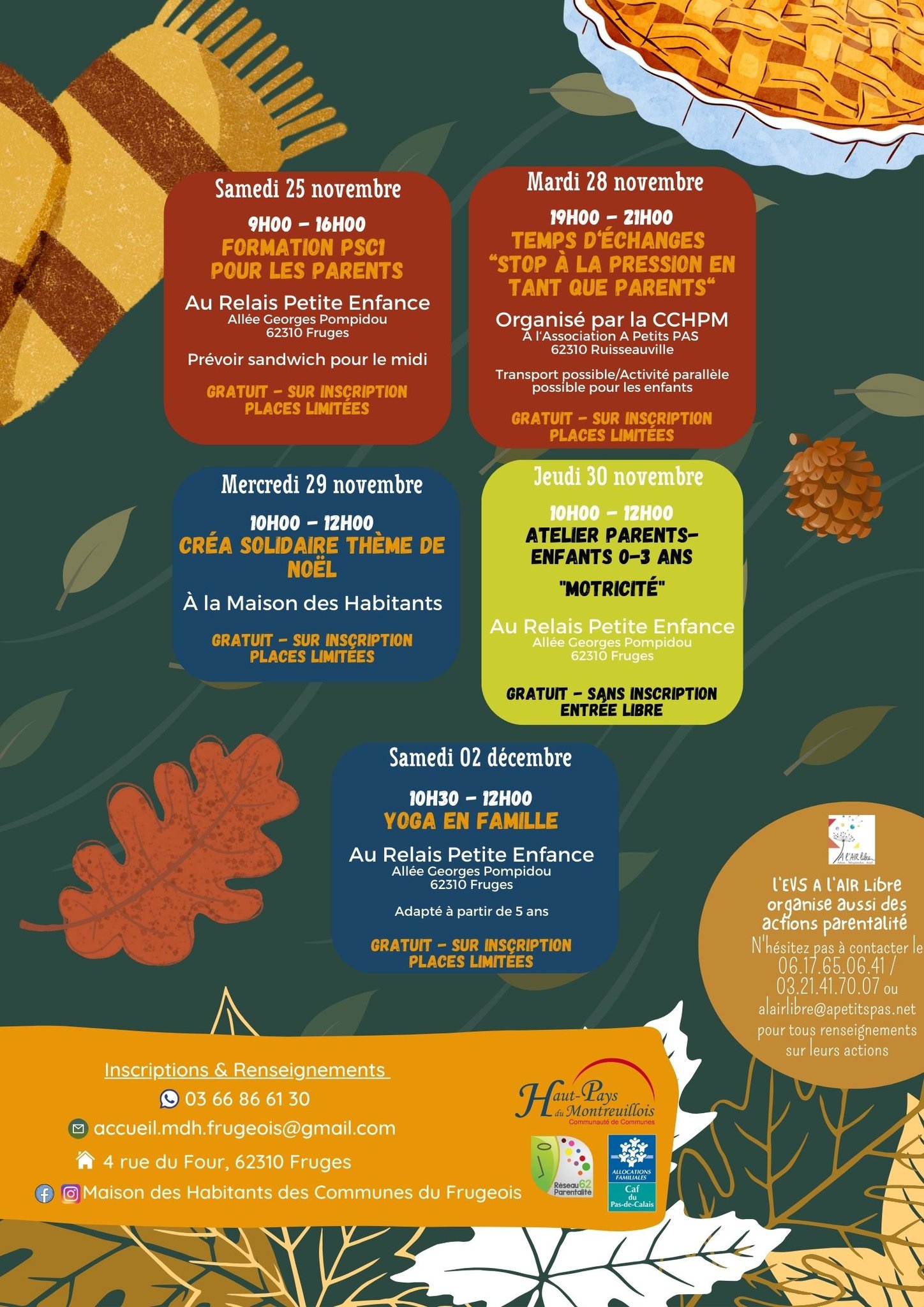 Découvrez le planning des actions familles de la Maison des Habitants ...