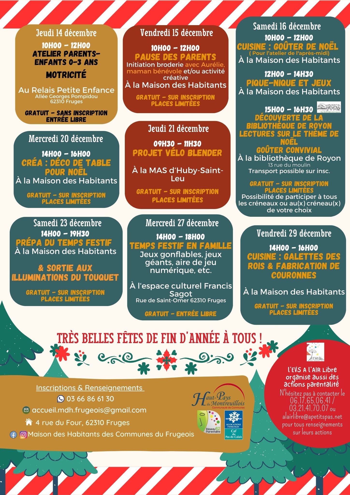 Découvrez le planning des actions familles de la Maison des Habitants ...