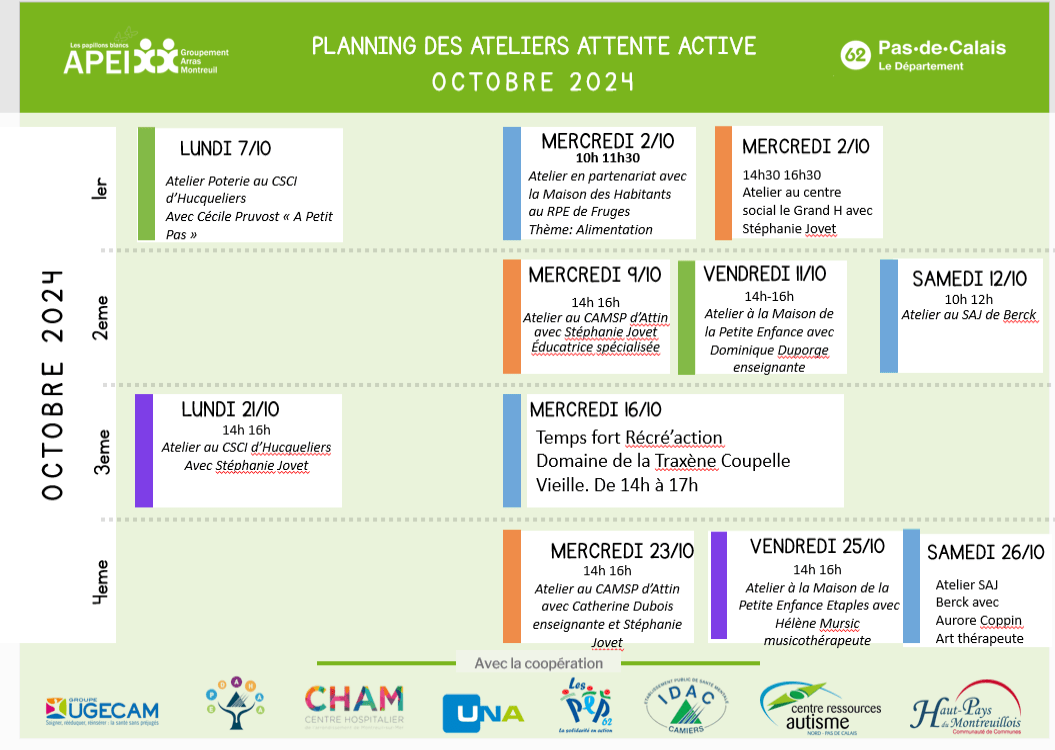 Découvrez le planning des ateliers Attente Active du Montreuillois pour ...