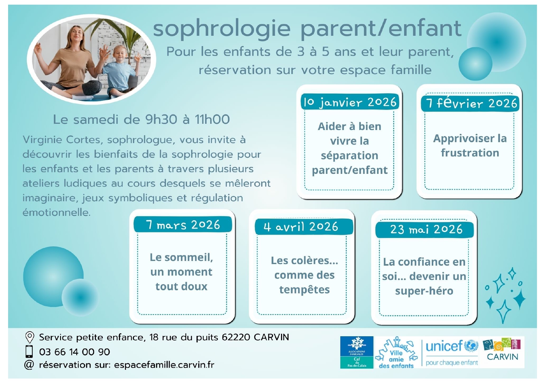 Sophrologie Parent/Enfant de 3 à 5 ans dès 2026 avec le Service Petite ...